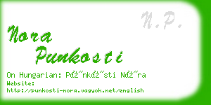 nora punkosti business card